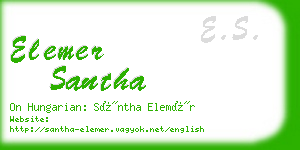 elemer santha business card